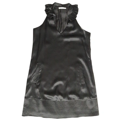 Pre-owned Charli Silk Mini Dress In Black