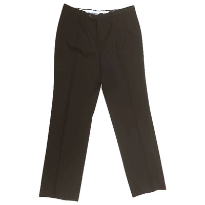 Pre-owned Dior Wool Trousers In Black