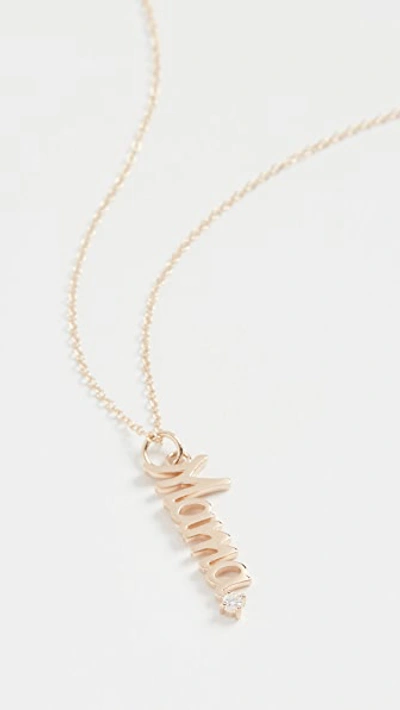 Alison Lou 14k Mama Necklace In Gold