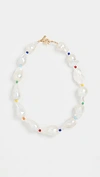 Eliou Asti Necklace In Gold/pearl/multi