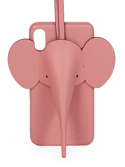 Loewe Women's Elephant Leather Iphone X/xs Cover In Candy Pink