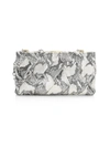 NANCY GONZALEZ LARGE WOVEN SNAKESKIN FRAME CLUTCH,400011869478