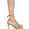 Stella Mccartney 70mm Wrap Around Cotton Sandals In Orange