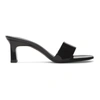 SIMON MILLER BLACK SOLO HEELED SANDALS