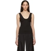 CHRISTOPHER ESBER BLACK RIBBED BRA TANK TOP