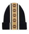 GUCCI INTERLOCKING G STRIPE BEANIE,15015744