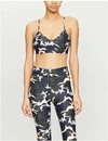 THE UPSIDE ANDIE CAMOUFLAGE-PRINT SPORTS-JERSEY BRA,R00070514