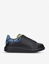 ALEXANDER MCQUEEN Show snake-embossed leather platform trainers,R00045052