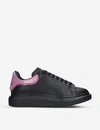 ALEXANDER MCQUEEN MEN'S SHOW LEATHER AND SILICONE PLATFORM TRAINERS,R00064647