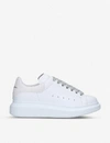 Alexander Mcqueen Leather Exaggerated-sole Sneakers In White