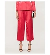 PETER PILOTTO HIGH-RISE SATIN WIDE-LEG TROUSERS