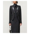 Rick Owens Single-breasted Stretch-woven Blazer In Black