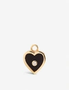 OTIUMBERG ONYX HEART GOLD-PLATED VERMEIL SILVER CHARM,R00030673