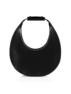 Staud Moon Leather Hobo Bag In Black