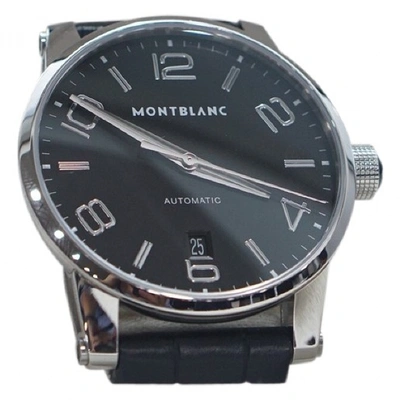 Pre-owned Montblanc Timewalker Watch In Black