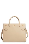 BURBERRY SMALL TITLE TWO-HANDLE LEATHER BAG,8024687