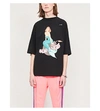 PALM ANGELS Mermaid-print oversized cotton-jersey T-shirt