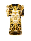 VERSACE VERSACE PRINTED SHORT SLEEVE MINI DRESS