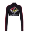 BURBERRY BURBERRY CROPPED LOGO PRINT TOP