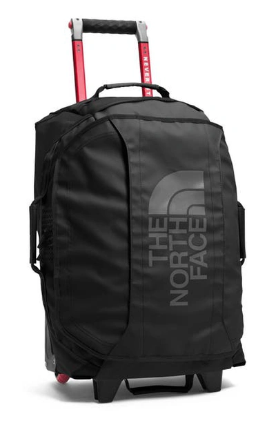 The North Face Rolling Thunder 21-inch Wheeled Carry-on In Black Label Toss Print/black