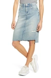 BLANKNYC DISTRESSED DENIM PENCIL SKIRT,01CE7063NDS