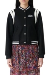 MAJE BERRY VARSITY JACKET,MFPBL00262