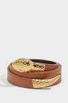 ALTUZARRA Snake-Buckle Leather Belt,830091