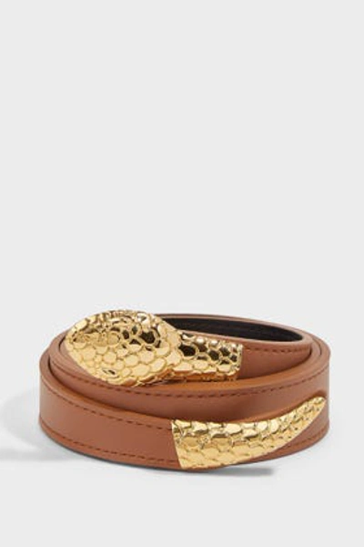 Altuzarra Snake-buckle Leather Belt In Brown