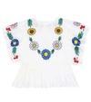 STELLA MCCARTNEY EMBROIDERED COTTON TOP,P00447539