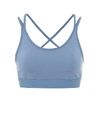 Tory Sport Tory Burch Mélange Cross-back Bra In Blue