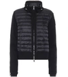 Moncler Quilted Padded Bomber Jacket In Black