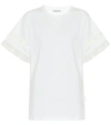 MONCLER RUFFLED COTTON T-SHIRT,P00463492