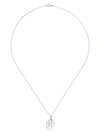 ANNOUSHKA 18KT WHITE GOLD DIAMOND INITIAL R NECKLACE