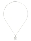 ANNOUSHKA 14KT WHITE GOLD DIAMOND INITIAL T NECKLACE