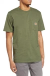 Carhartt Logo-appliquéd Cotton-jersey T-shirt In Green