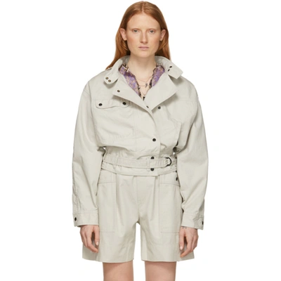 Isabel Marant Étoile Beige Zonca Jacket In Grey