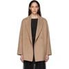 ACNE STUDIOS ACNE STUDIOS TAN WOOL DOUBLE-BREASTED COAT