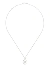 ANNOUSHKA 18KT WHITE GOLD DIAMOND INITIAL Q NECKLACE