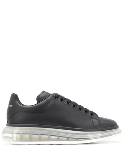 Alexander Mcqueen 45毫米“air Sole”厚底皮革运动鞋 In Black