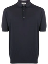 John Smedley Adrian Sea Island Cotton Polo Shirt In Dark Blue