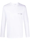 Comme Des Garçons Shirt Comme Des Garcons Shirt Long-sleeved T-shirt With Logo Print In White