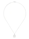 ANNOUSHKA 14KT WHITE GOLD DIAMOND INITIAL D NECKLACE