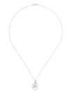 ANNOUSHKA 14KT WHITE GOLD DIAMOND INITIAL A NECKLACE