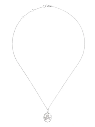 Annoushka 14kt White Gold Diamond Initial A Necklace In 18ct White Gold