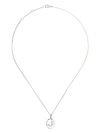 ANNOUSHKA 14KT WHITE GOLD DIAMOND INITIAL J NECKLACE