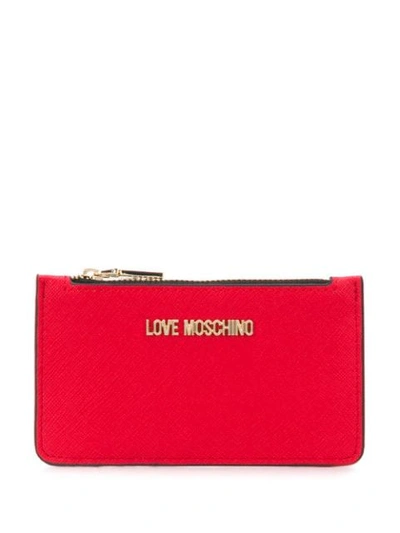 Love Moschino Logo拉链钱包 In Red
