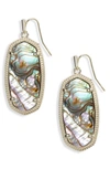 Kendra Scott Elle Filigree Drop Earrings In Gold Nude Abalone