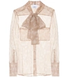BURBERRY AMELIE PRINTED SILK BLOUSE,P00433475