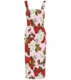 DOLCE & GABBANA FLORAL CADY MIDI DRESS,P00446656