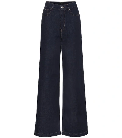 Dolce & Gabbana High-rise Wide-leg Jeans In Blue